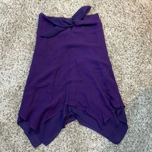 Express, dark purple skirt w tie